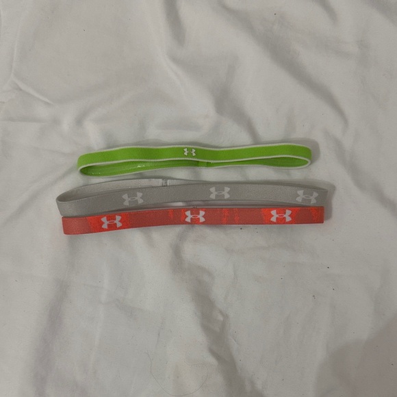 Under Armour Kids' Headband Trio - Red, Gray, Green - Picture 1 of 1
